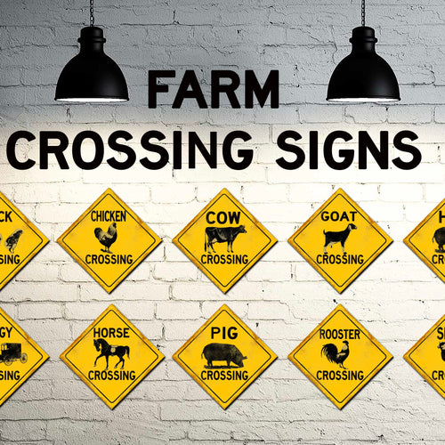 Farm Animals Crossing Sign