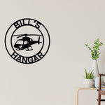 Helicopter Hangar Sign, Personalized Pilot Name Sign, Custom Aviation Lover, Man Cave Sign, Helicopter Sign, Personalized Helicopter Sign