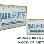 Custom Beach House Sign on Metal or Wood - FREE Personalization