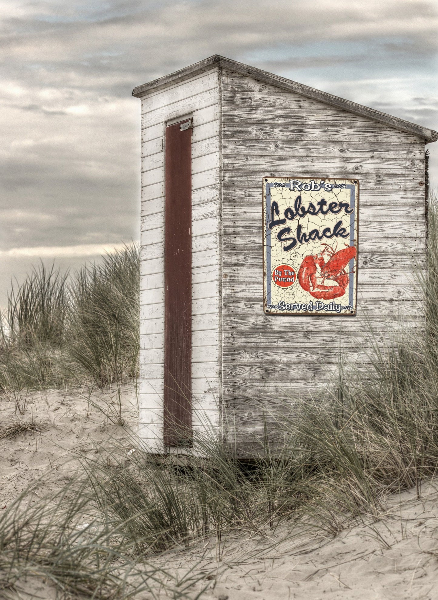 Lobster Shack Custom, Metal Beach Sign - FREE Personalization