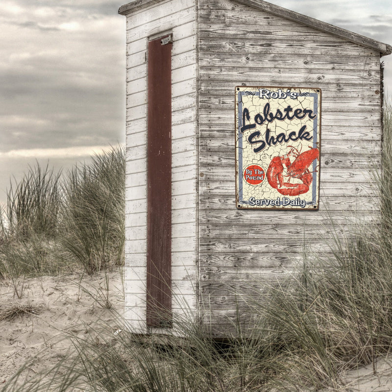 Lobster Shack Custom, Metal Beach Sign - FREE Personalization