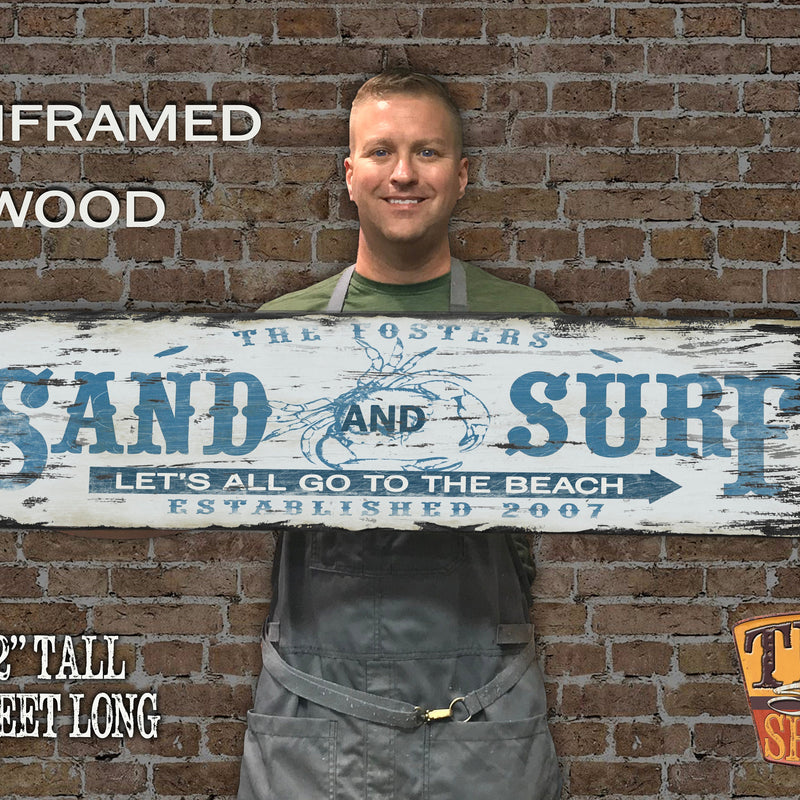 Custom Beach House Sign on Metal or Wood - FREE Personalization