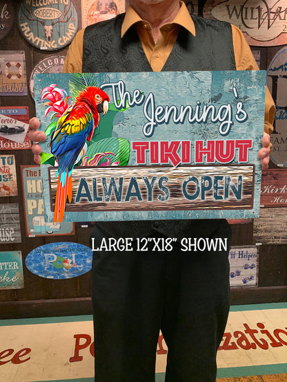 Custom, Tiki Hut Sign - FREE Personalization