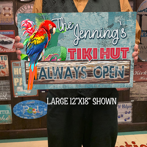 Custom, Tiki Hut Sign - FREE Personalization