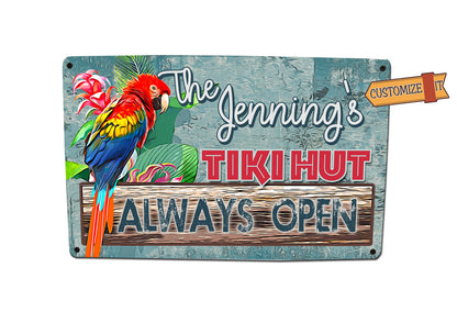 Custom, Tiki Hut Sign - FREE Personalization