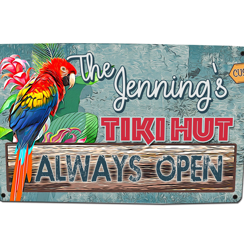 Custom, Tiki Hut Sign - FREE Personalization
