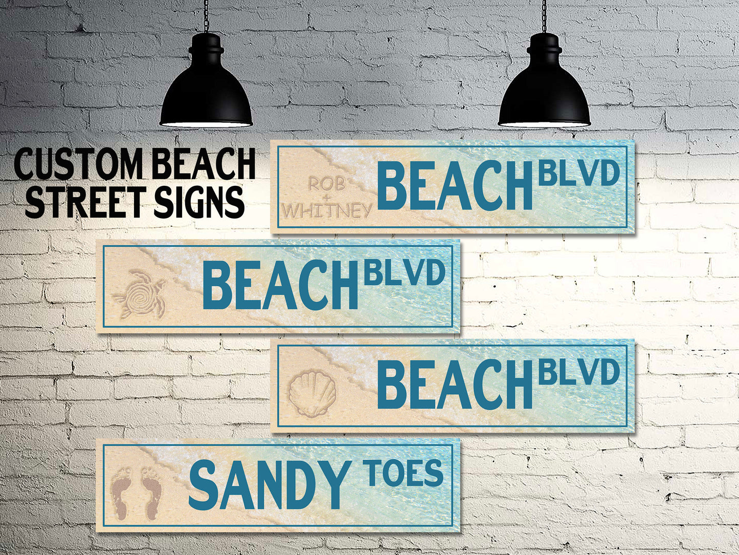 Custom BEACH Street and Road Signs