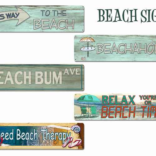 Metal BEACH Signs - Beach Décor