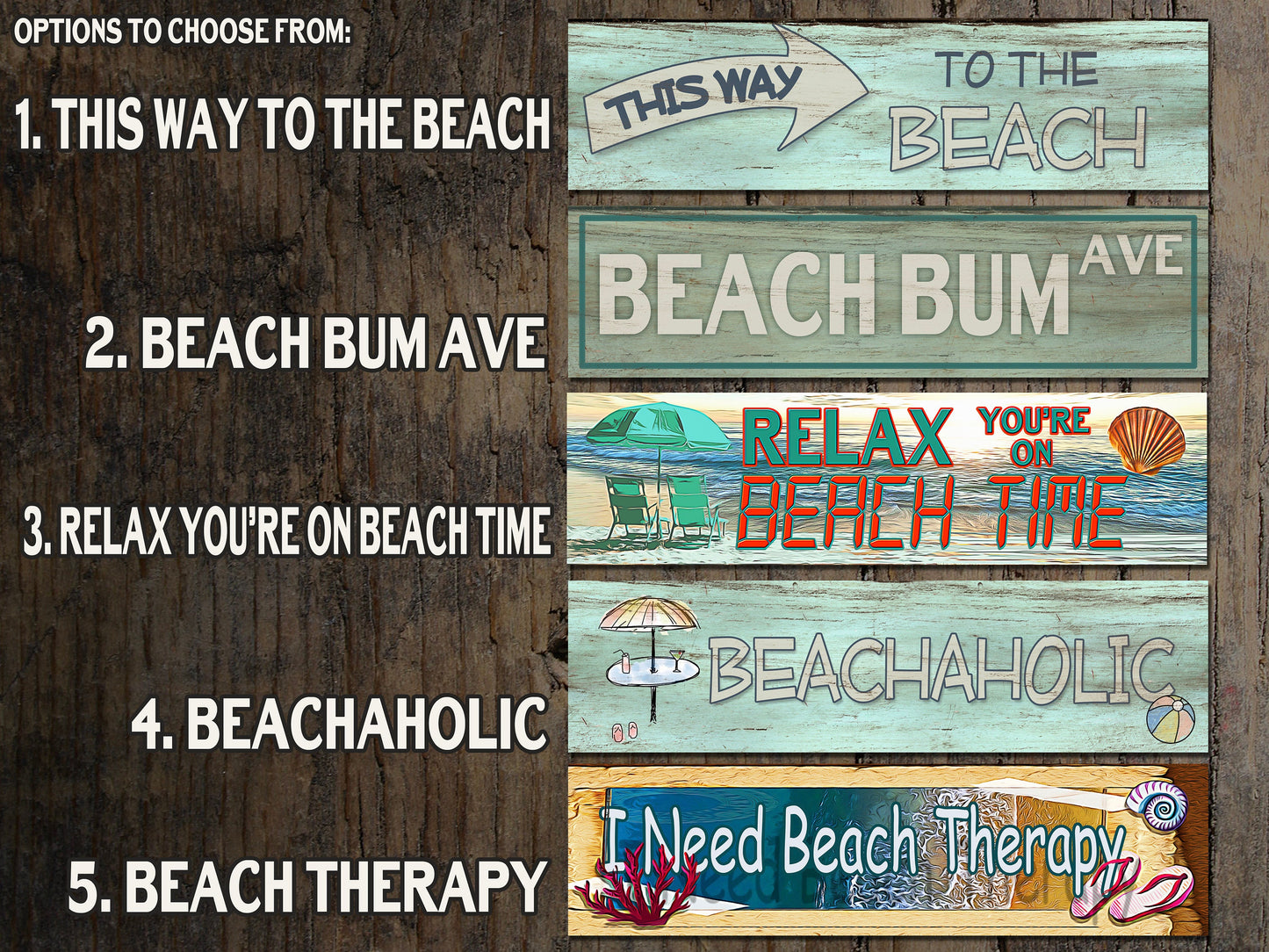 Metal BEACH Signs - Beach Décor