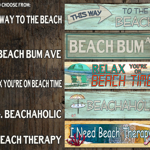 Metal BEACH Signs - Beach Décor