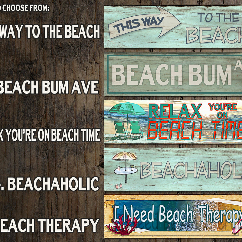 Metal BEACH Signs - Beach Décor