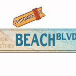 Custom BEACH Street and Road Signs