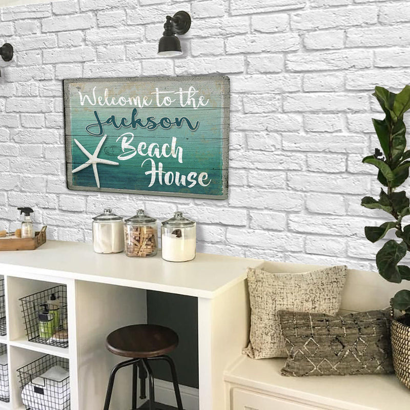 Custom, Vintage Beach House Sign - FREE Personalization
