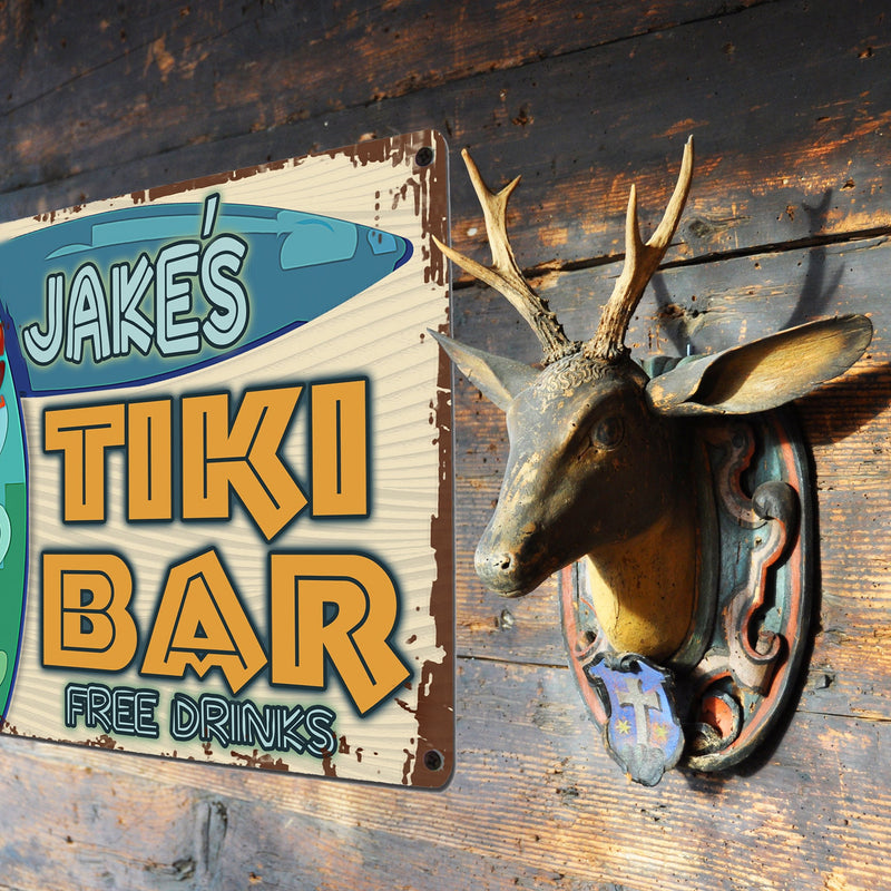 Custom Tiki Bar Sign - FREE DRINKS