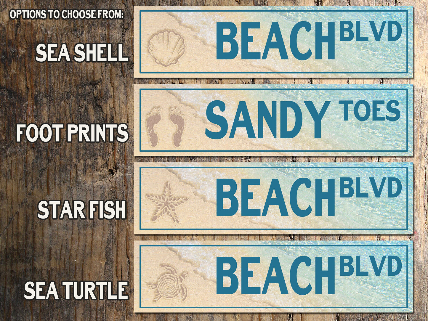 Custom BEACH Street and Road Signs