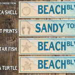 Custom BEACH Street and Road Signs