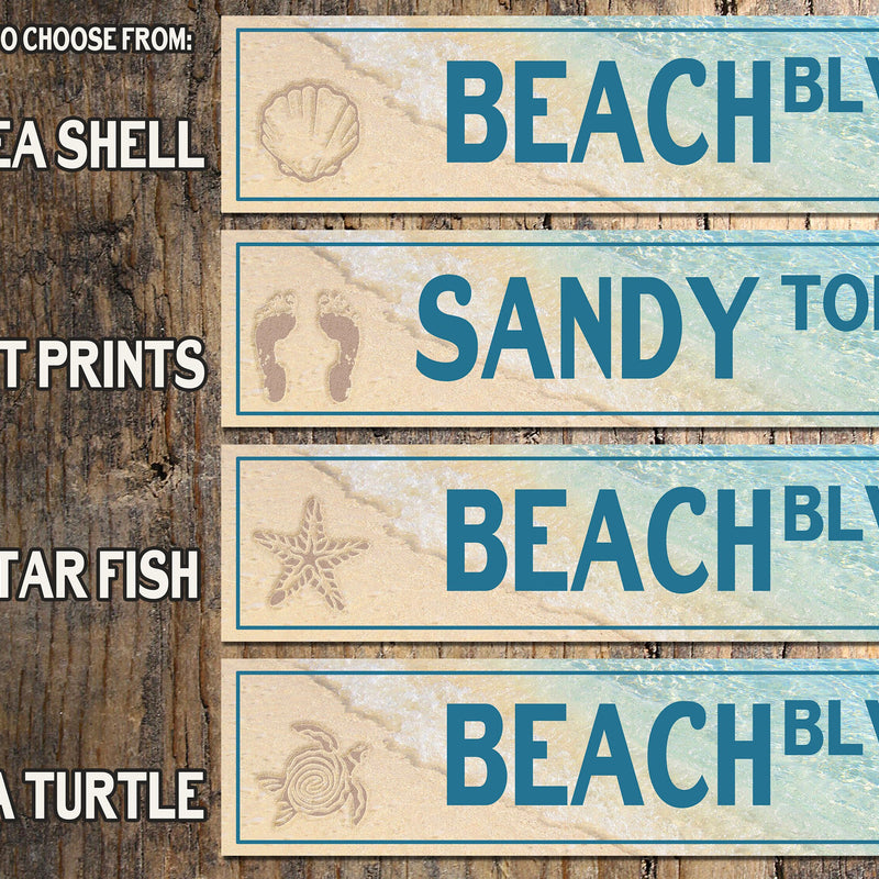 Custom BEACH Street and Road Signs