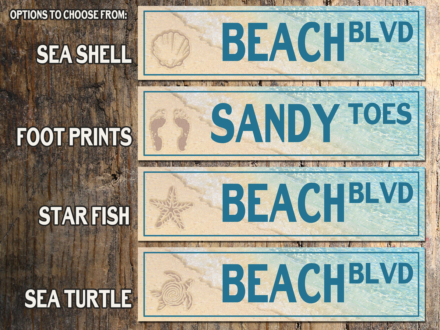 Custom Street and Road Sign - Beach theme