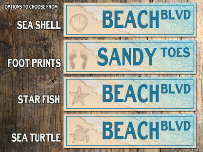 Custom Street and Road Sign - Beach theme