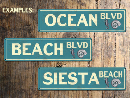 Custom BEACH Sign - Road Sign