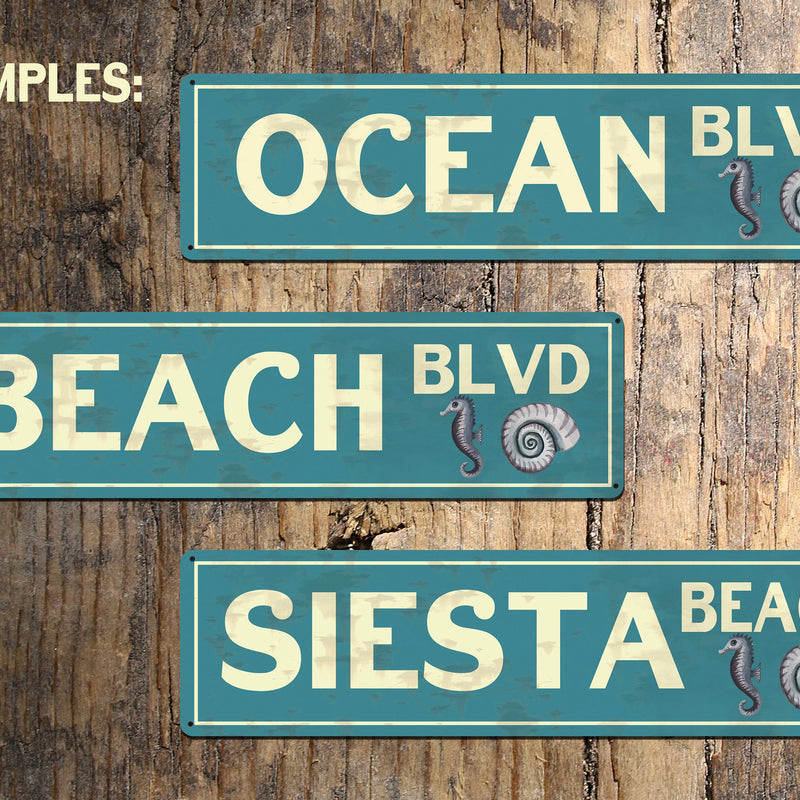 Custom BEACH Sign - Road Sign