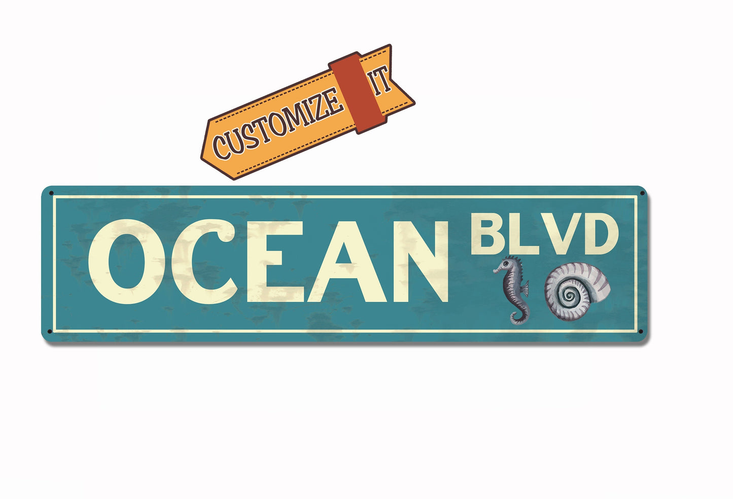 Custom BEACH Sign - Road Sign