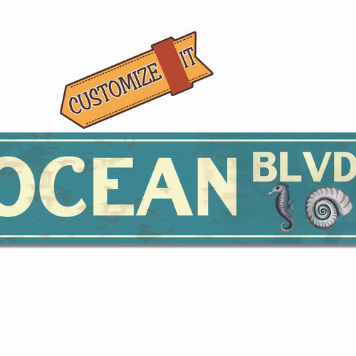 Custom BEACH Sign - Road Sign