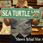 Custom BEACH Sign - Sea Turtle Lane