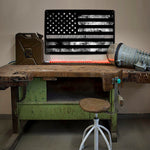 Corrections Officer Gray Line Flag Sign - FREE Personalization