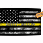 Security Guard Yellow Line Flag Sign - FREE Personalization