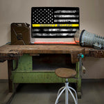 Security Guard Yellow Line Flag Sign - FREE Personalization