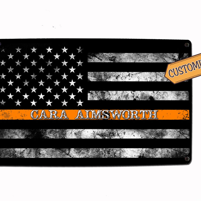Dispatcher Orange Line Flag Sign - FREE Personalization