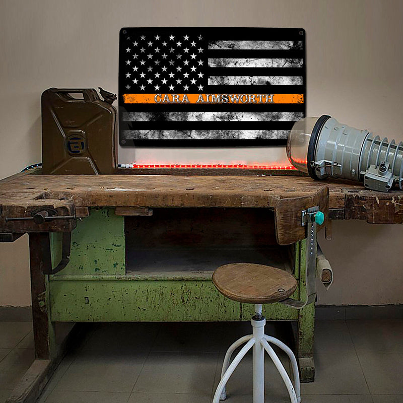 Dispatcher Orange Line Flag Sign - FREE Personalization