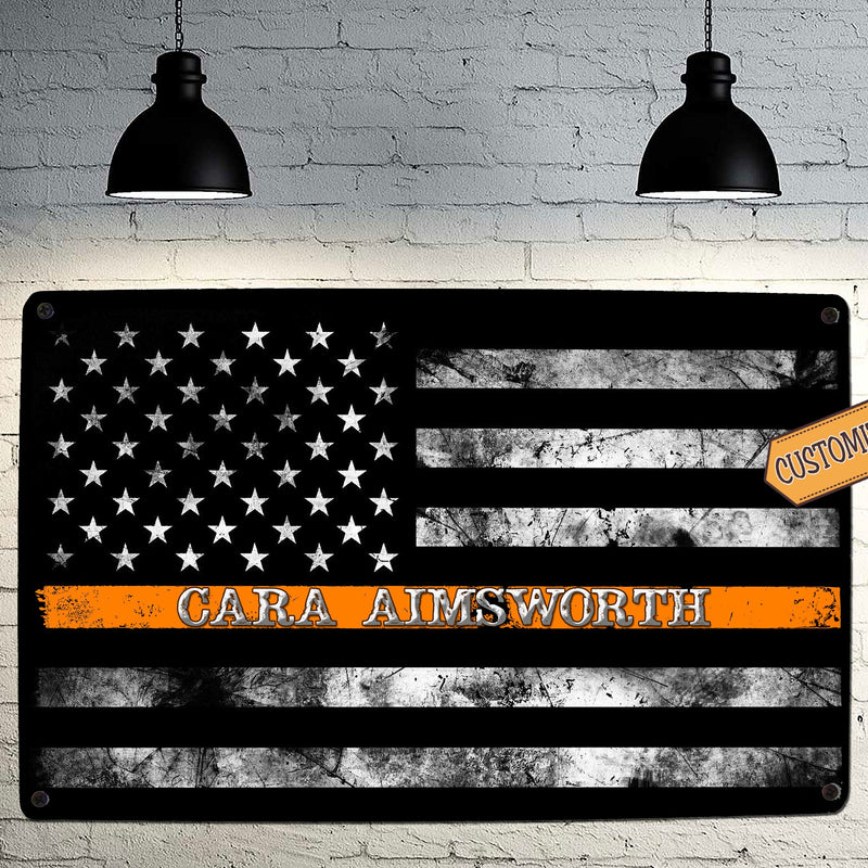 Dispatcher Orange Line Flag Sign - FREE Personalization