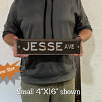 Personalized Metal Street Sign – Custom Name Sign – Last Name Sign – Man Cave Decor – Housewarming Gift – Garage Sign – Road Sign Wall Decor