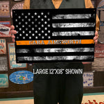 Dispatcher Orange Line Flag Sign - FREE Personalization