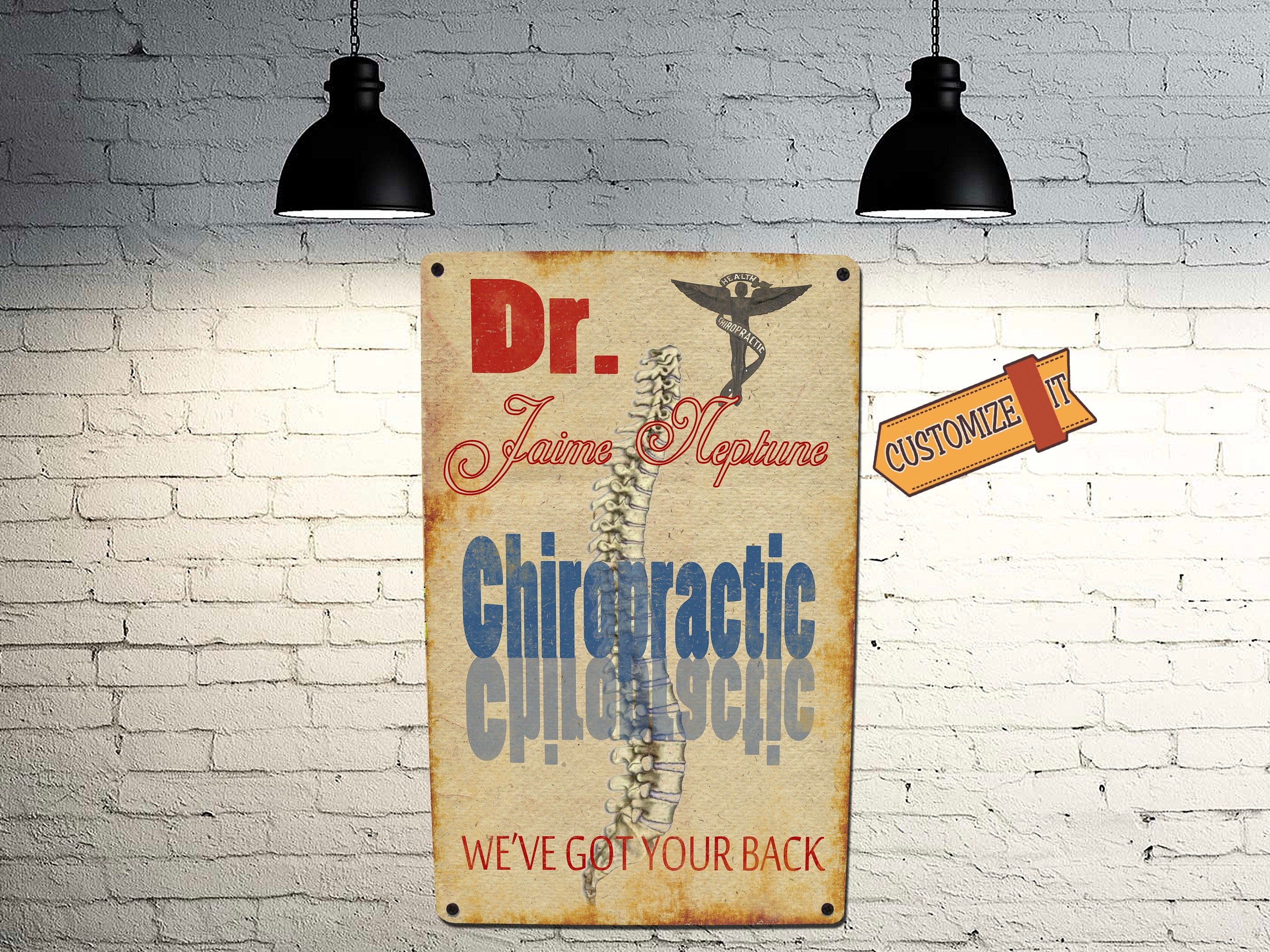 Chiropractor Sign - FREE Personalization – Tin Sign Shop