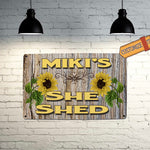 She Shed Custom Sign Sunflowers