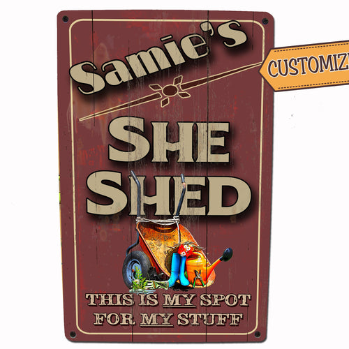 She Shed Tools Metal Sign - Custom