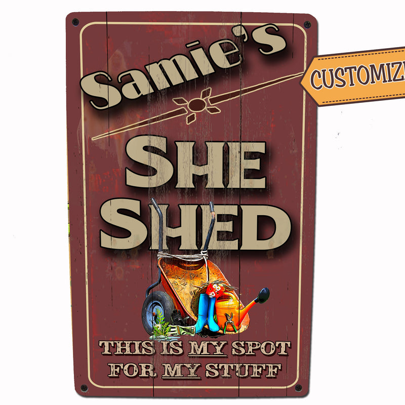 She Shed Tools Metal Sign - Custom