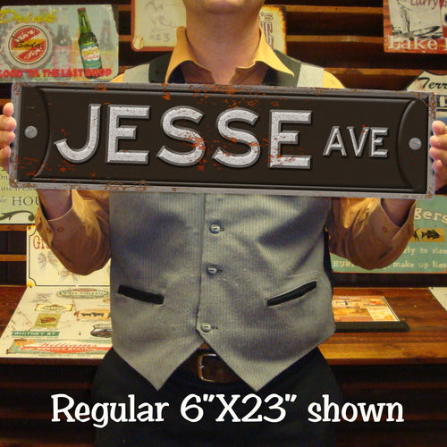 Personalized Metal Street Sign – Custom Name Sign – Last Name Sign – Man Cave Decor – Housewarming Gift – Garage Sign – Road Sign Wall Decor