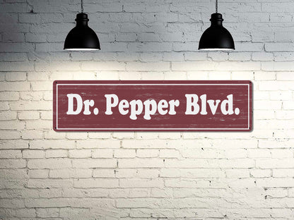 Diet Dr Pepper Blvd Metal Street Sign