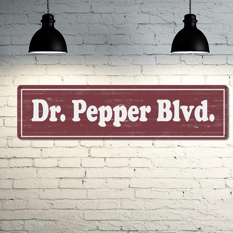 Diet Dr Pepper Blvd Metal Street Sign