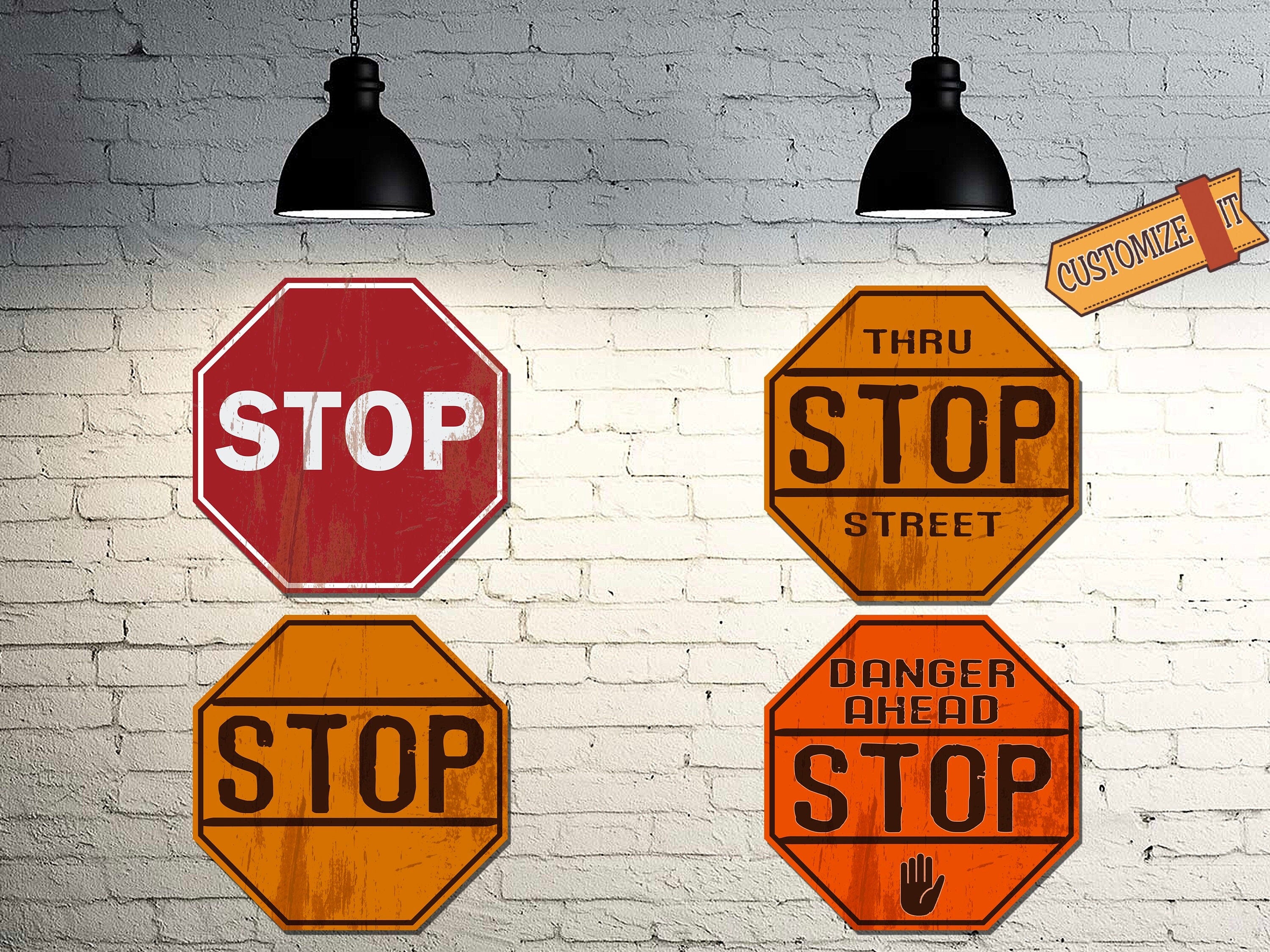 Custom Vintage Stop Sign - METAL – Tin Sign Shop