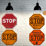 Custom Vintage Stop Sign - METAL