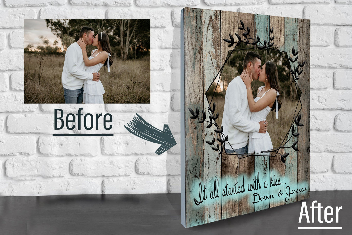 My Photo on Canvas - boyfriend/girlfriend wedding Canvas