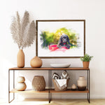 Pet Photo turned to Water Color Canvas Print