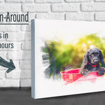 Pet Photo turned to Water Color Canvas Print