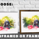 Pet Photo turned to Water Color Canvas Print