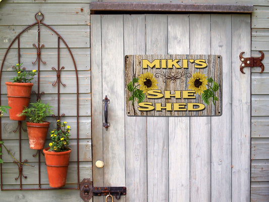 She Shed Custom Sign Sunflowers